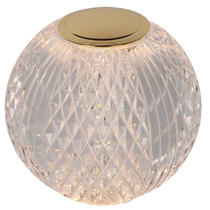 Transparante tafellamp modern, Cintra, 1,5W, 2700K LED, 3-staps dimbaar