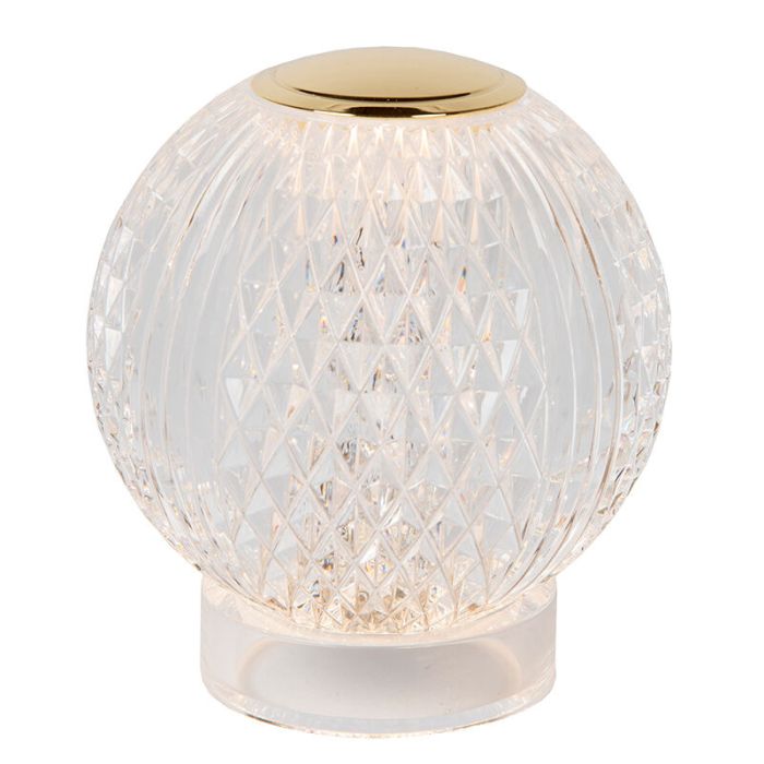 Transparante tafellamp modern, Cintra, 1,5W, 2700K LED, 3-staps dimbaar