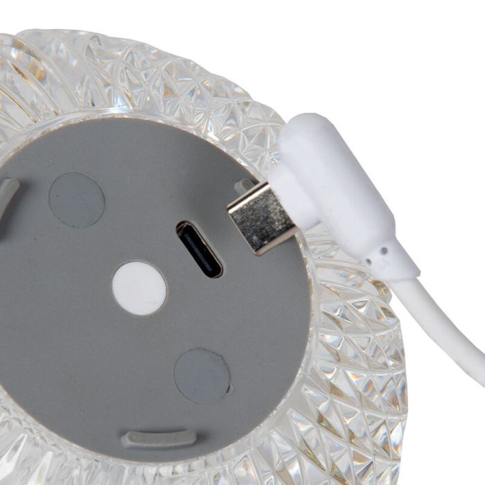 Transparante tafellamp modern, Cintra, 1,5W, 2700K LED, 3-staps dimbaar