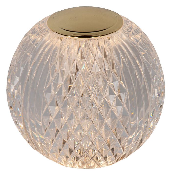 Transparante tafellamp modern, Cintra, 2W, 2700K LED, 3-staps dimbaar