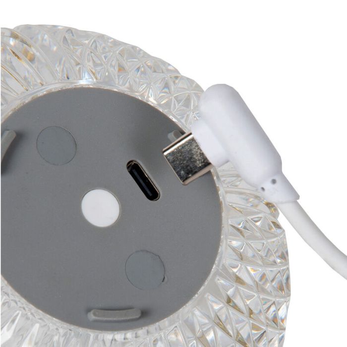 Transparante tafellamp modern, Cintra, 2W, 2700K LED, 3-staps dimbaar