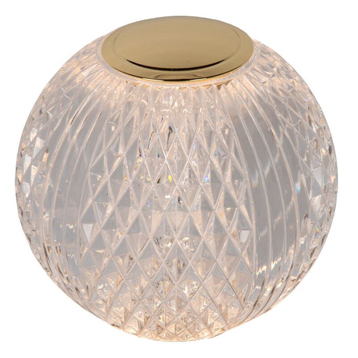 Transparante tafellamp modern, Cintra, 1,5W, 3000K LED, 3-staps dimbaar