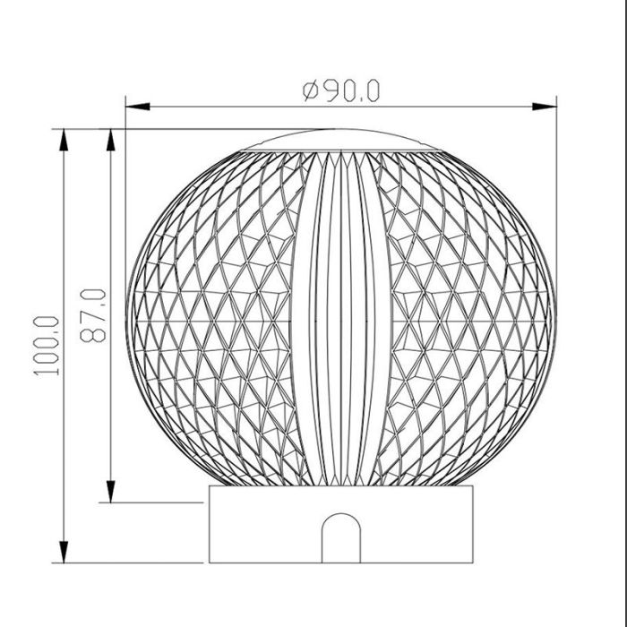 Transparante tafellamp modern, Cintra, 1,5W, 3000K LED, 3-staps dimbaar