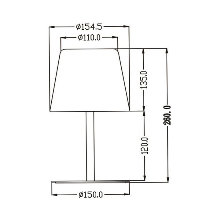Witte oplaadbare buiten tafellamp modern, Rio, 1,8W, RGB LED, IP44, met trekschakelaar
