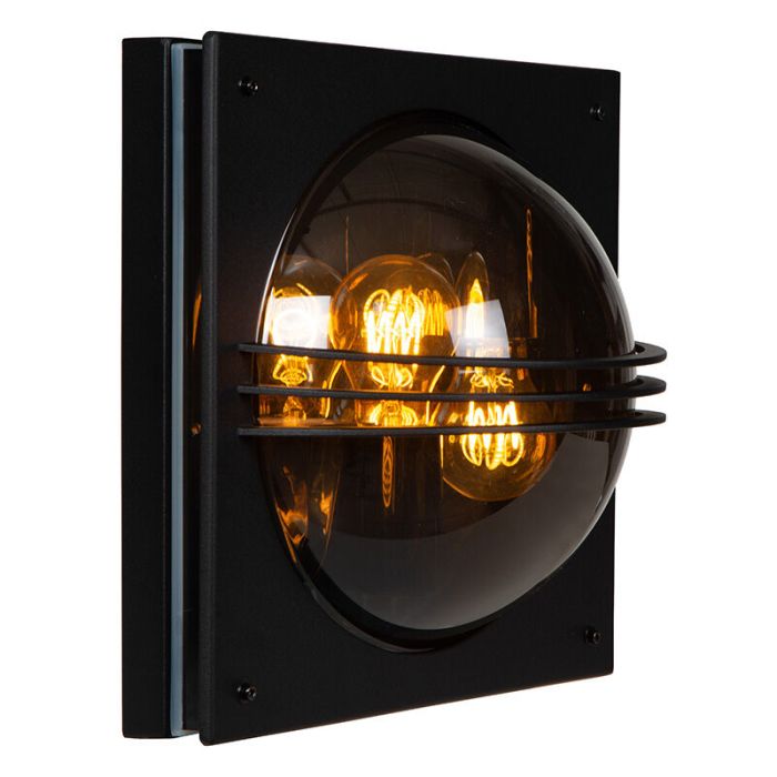 Zwarte buitenlamp modern, Privas, IP44