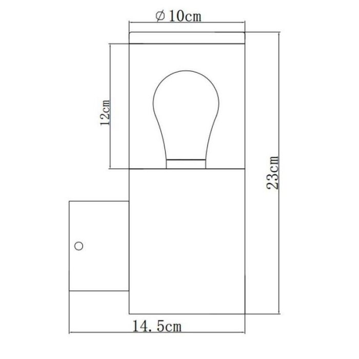 Moderne buitenlamp Fedor, Chroom