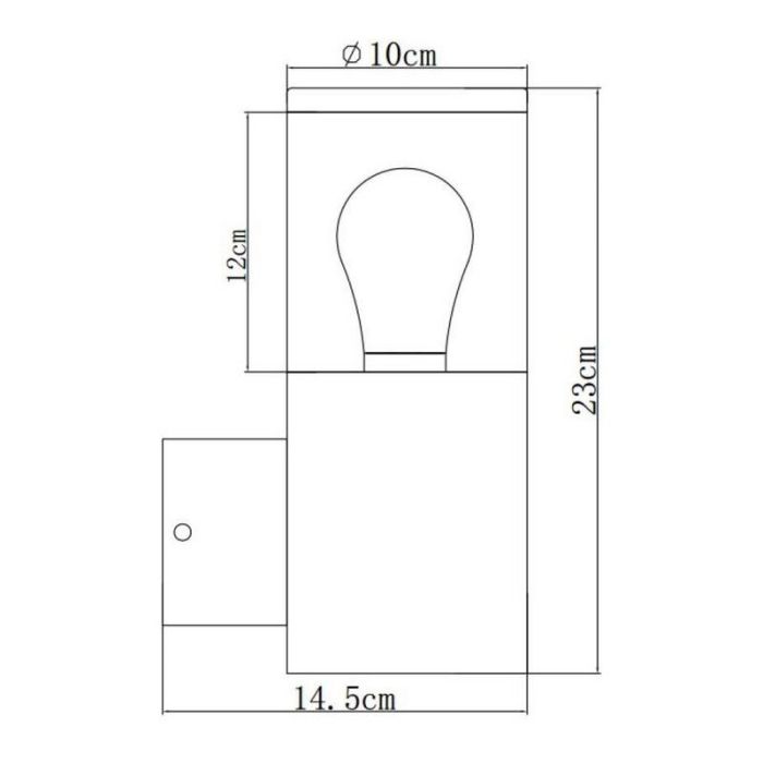 Moderne buitenlamp Fedor, Zwart