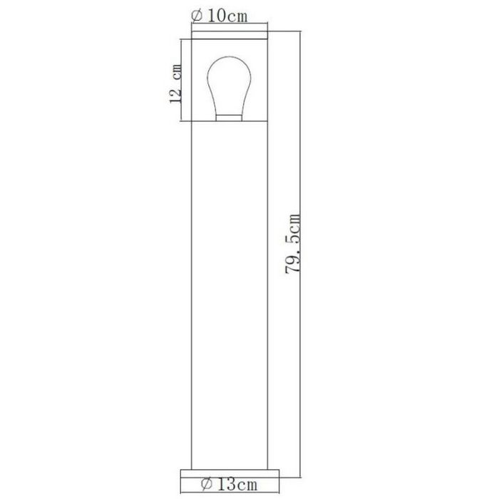 Moderne buitenlamp Fedor, Chroom