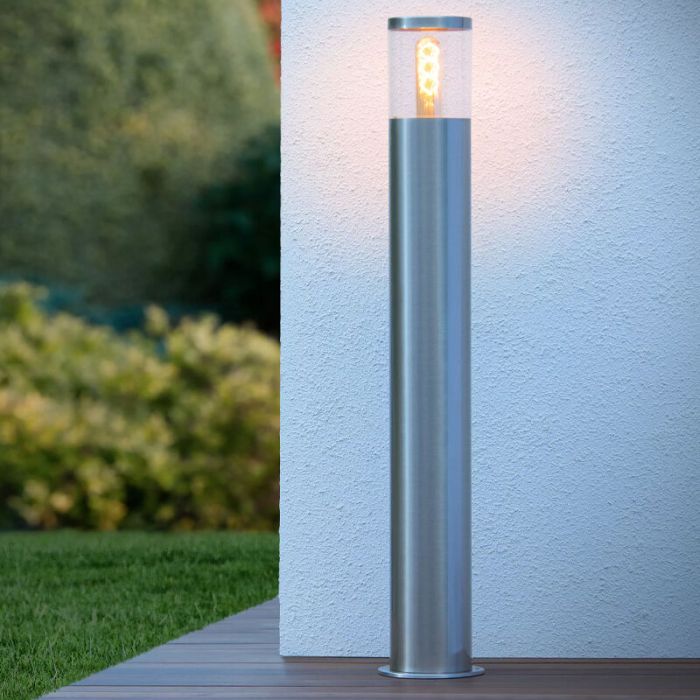Moderne buitenlamp Fedor, Chroom