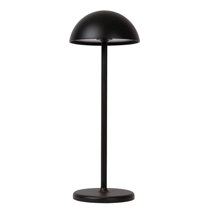 Zwarte buiten tafellamp retro, Joy, 1,5W, 3000K LED, IP54, met touchdimmer