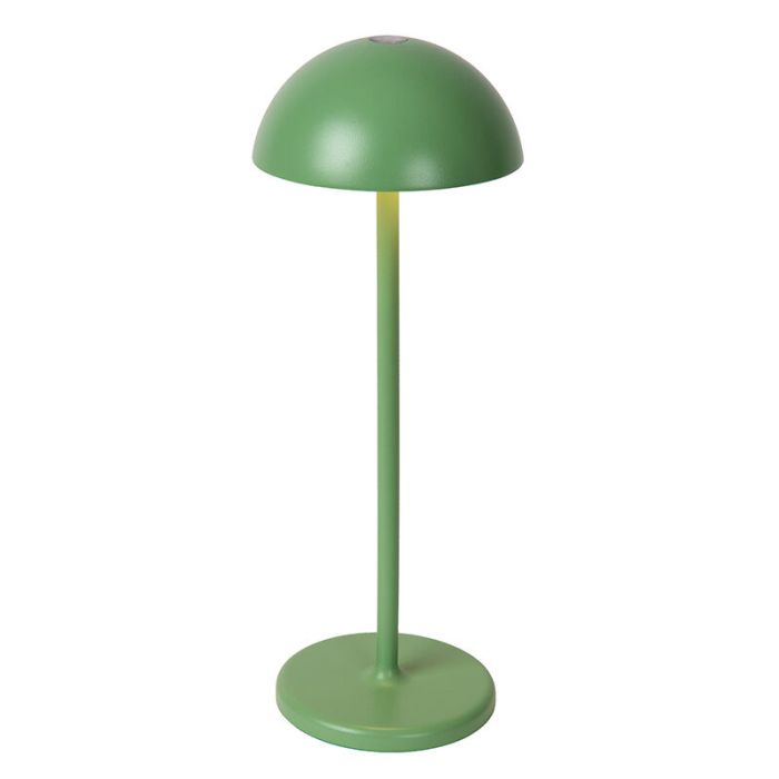 Groene buiten tafellamp retro, Joy, 1,5W, 3000K LED, IP54, met touchdimmer