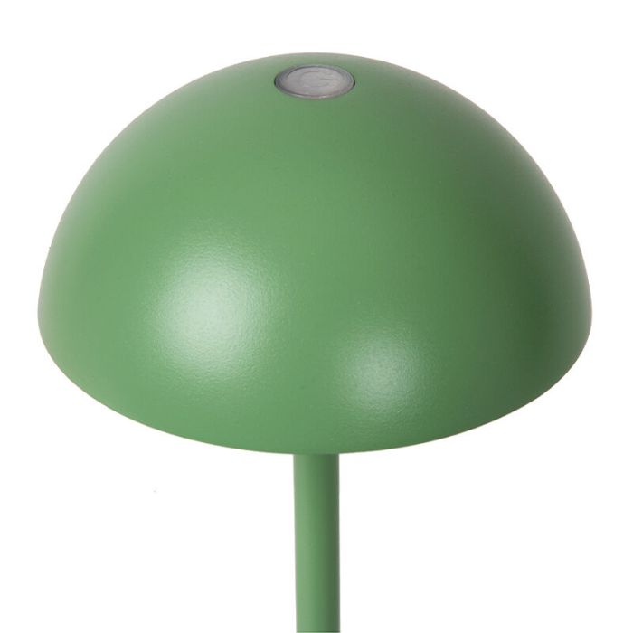 Groene buiten tafellamp retro, Joy, 1,5W, 3000K LED, IP54, met touchdimmer