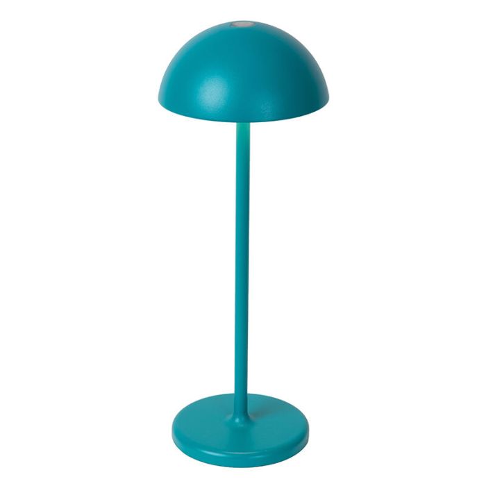 Blauwe buiten tafellamp retro, Joy, 1,5W, 3000K LED, IP54, met touchdimmer