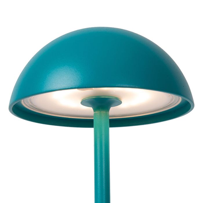 Blauwe buiten tafellamp retro, Joy, 1,5W, 3000K LED, IP54, met touchdimmer