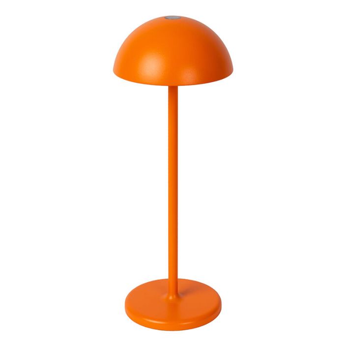 Oranje buiten tafellamp retro, Joy, 1,5W, 3000K LED, IP54, met touchdimmer
