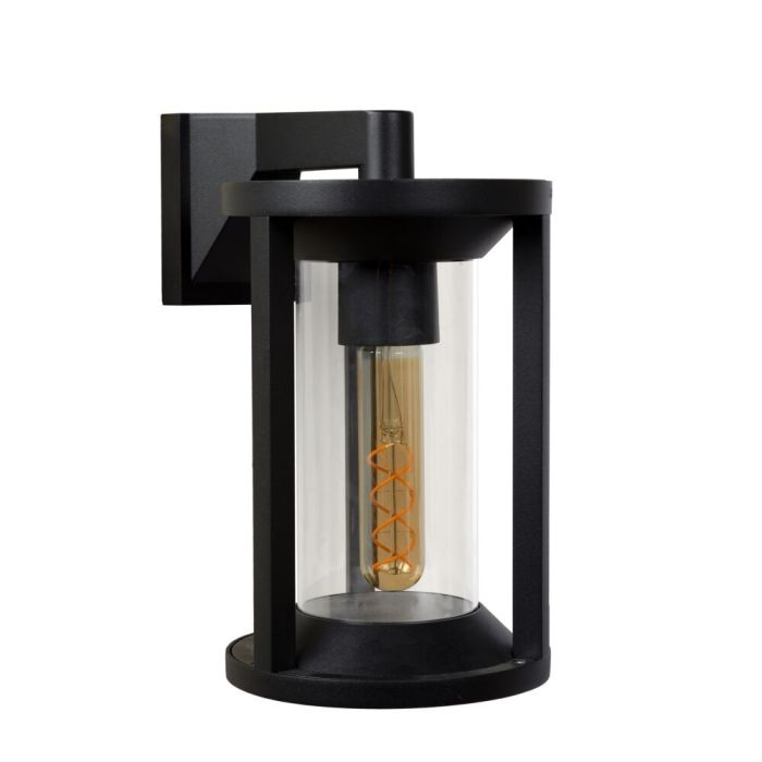 Zwarte wandlamp Cadix, aluminium