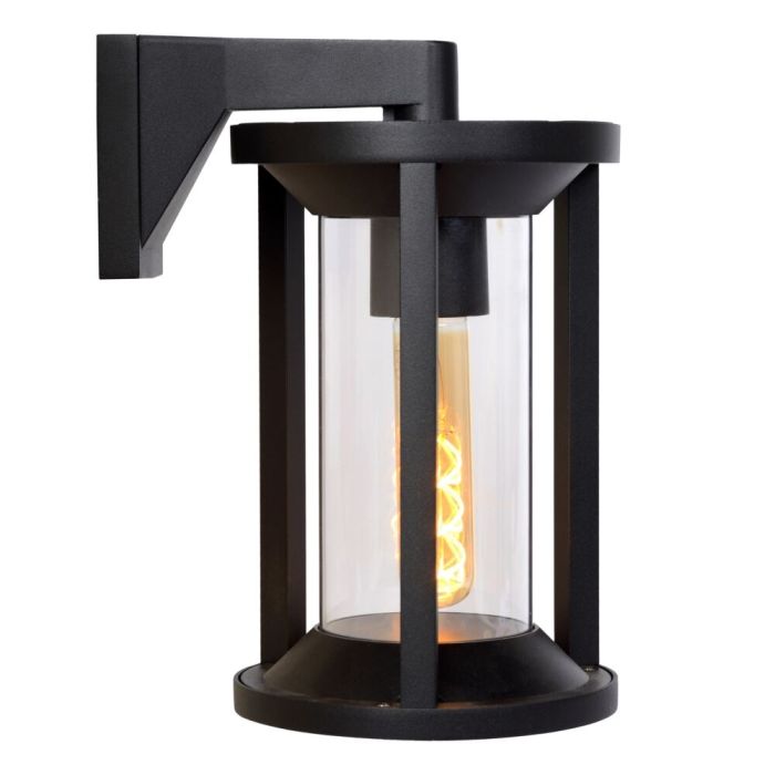 Zwarte wandlamp Cadix, aluminium