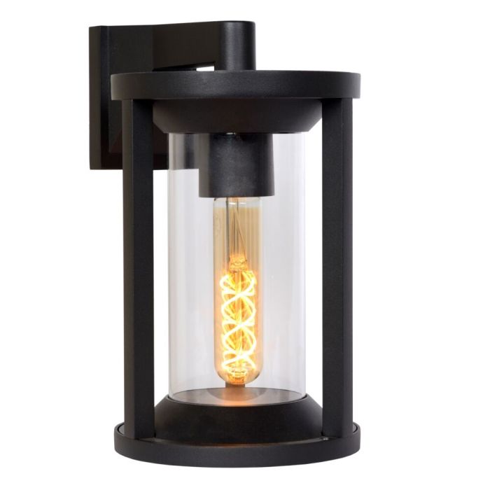 Zwarte wandlamp Cadix, aluminium