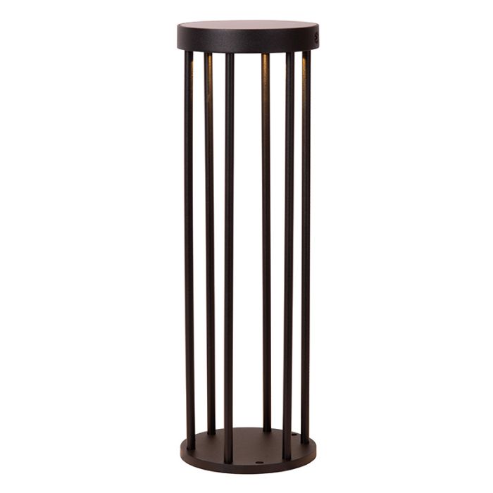 Zwarte staande buitenlamp op zonne-energie modern, Jackson, 2W, 2700K LED, IP65, 3-staps dimbaar