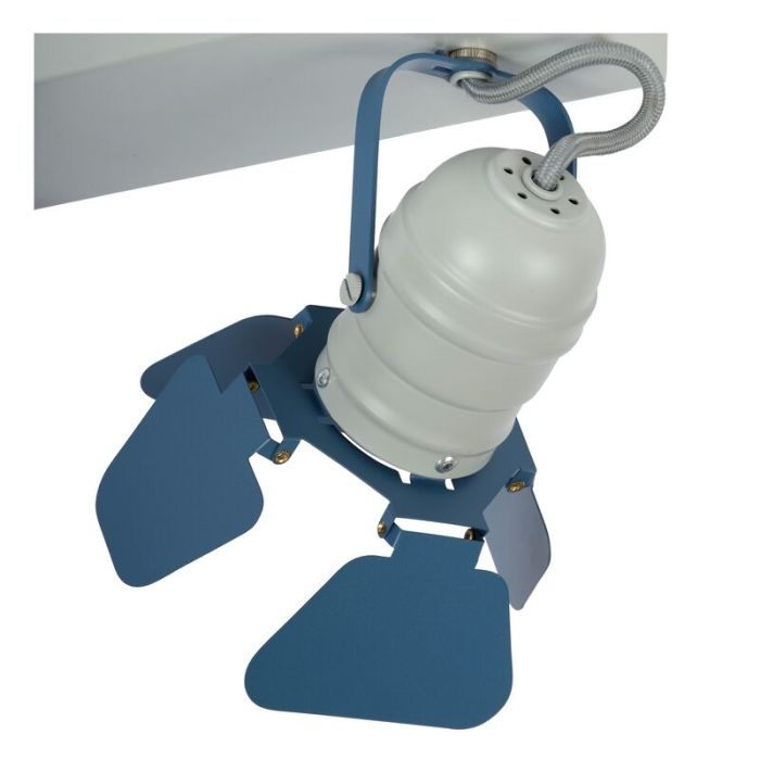 Blauwe kinder plafondlamp Picto, metaal