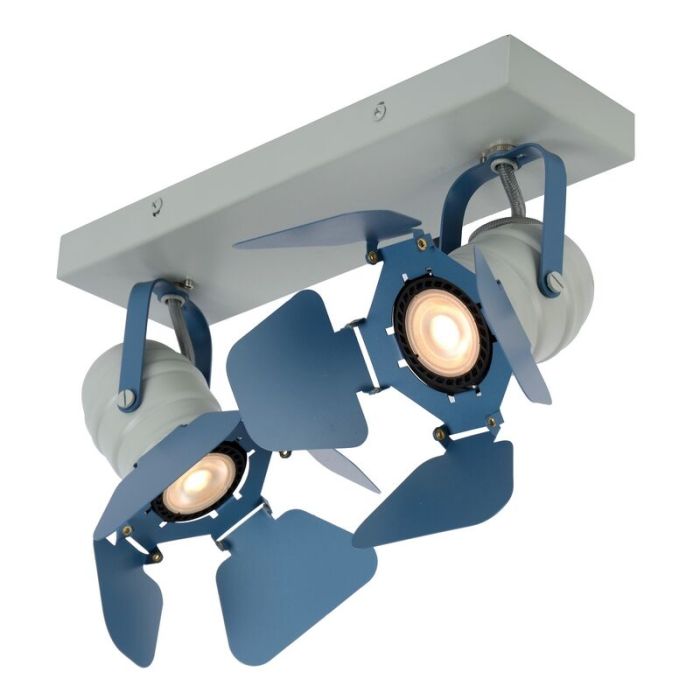 Blauwe kinder plafondlamp Picto, metaal