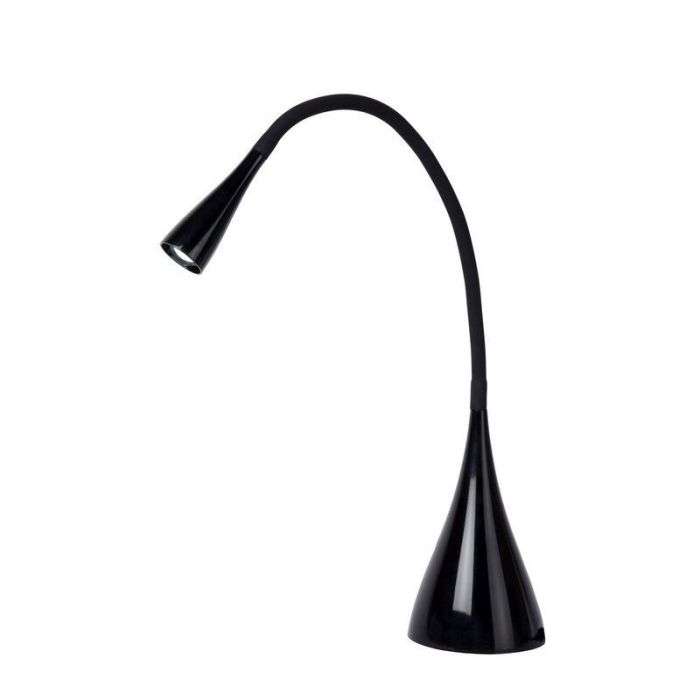 Zwarte bureaulamp modern, Zozy, 3W, 3000K LED, met touchdimmer