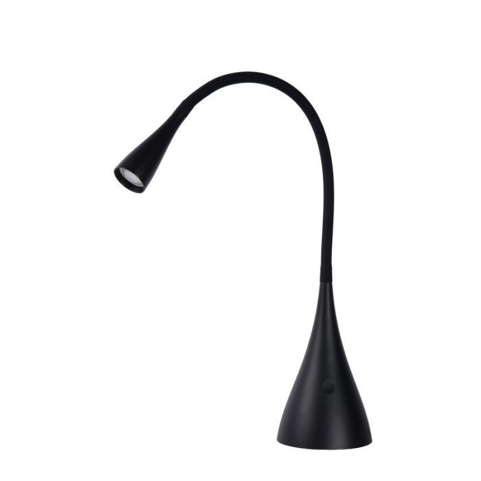 Zwarte bureaulamp modern, Zozy, 3W, 3000K LED, 3-staps dimbaar