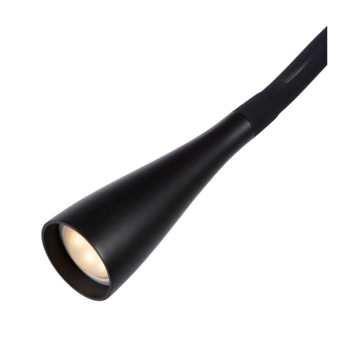 Zwarte bureaulamp modern, Zozy, 3W, 3000K LED, 3-staps dimbaar
