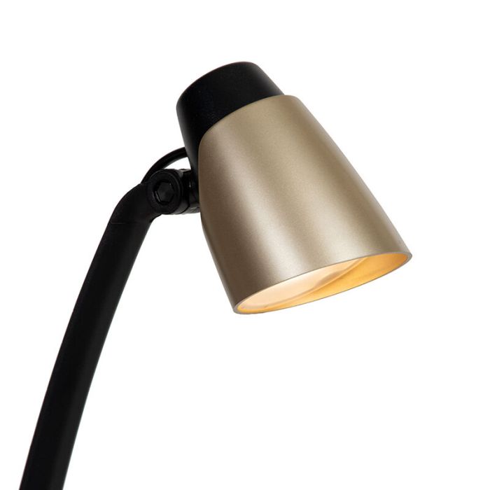 Messing bureaulamp klassiek, Ludo, 4,5W, 3000K LED, met schakelaar