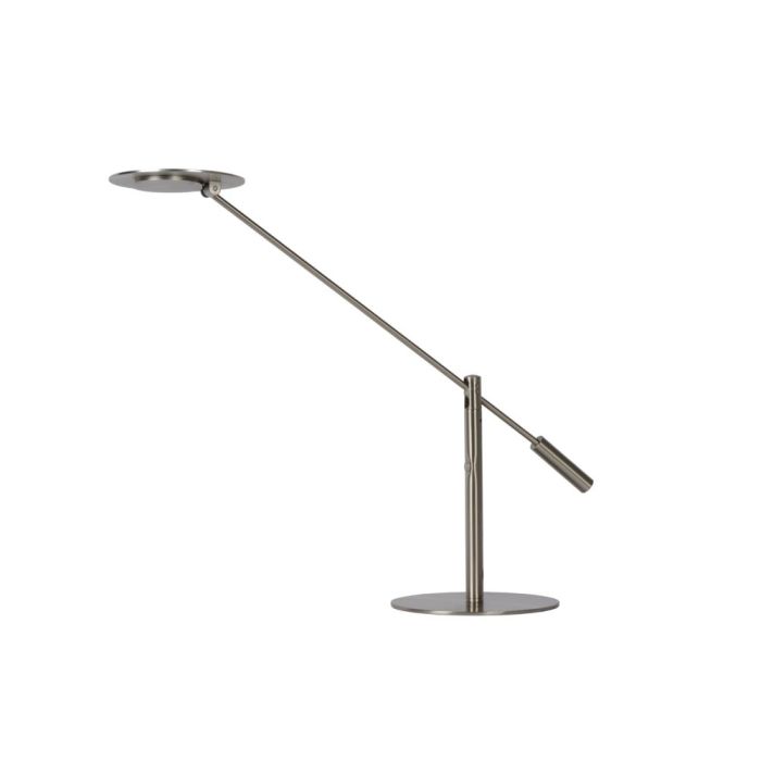 Chromen bureaulamp modern, Anselmo, 9W, 3000K LED, met touchdimmer