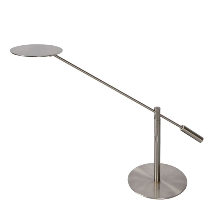 Chromen bureaulamp modern, Anselmo, 9W, 3000K LED, met touchdimmer
