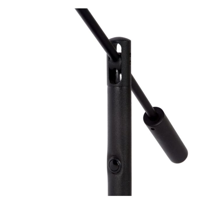 Zwarte bureaulamp modern, Anselmo, 9W, 3000K LED, met touchdimmer
