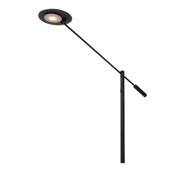 Zwarte staande leeslamp modern, Anselmo, 9W, 3000K LED