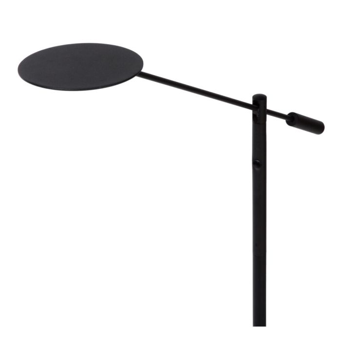 Zwarte staande leeslamp modern, Anselmo, 9W, 3000K LED