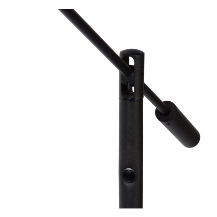 Zwarte staande leeslamp modern, Anselmo, 9W, 3000K LED