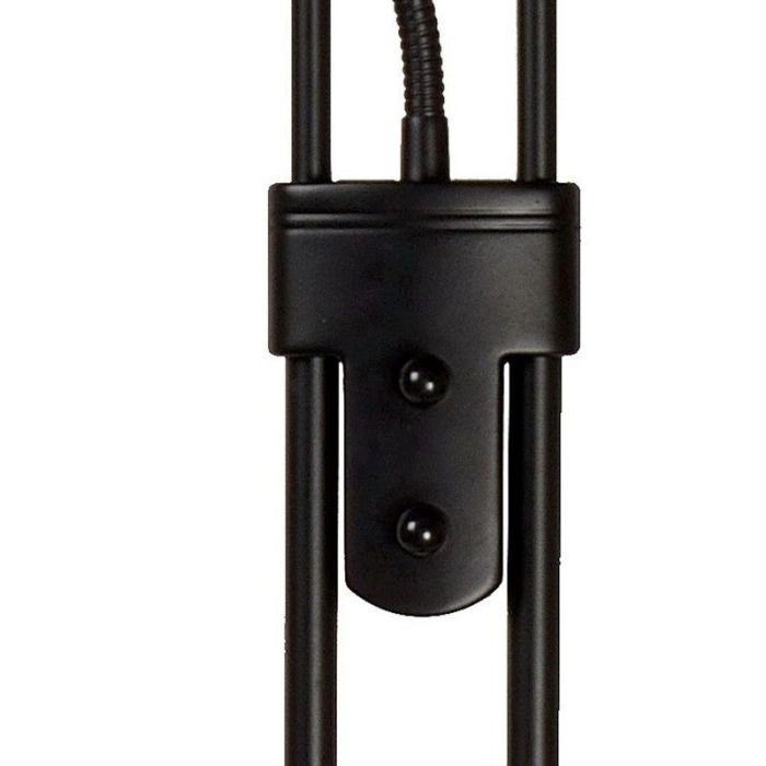 Zwarte staande leeslamp modern, Champion, 20W, 3000K LED