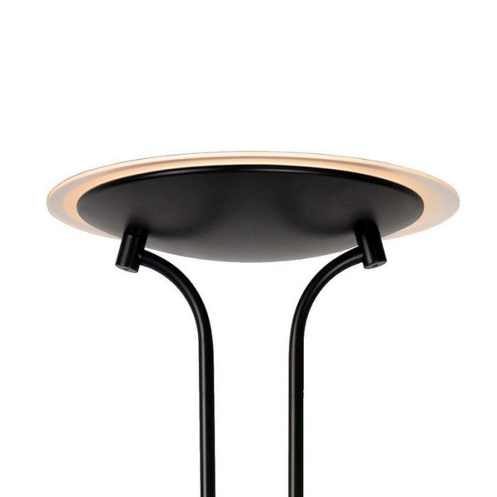 Zwarte staande leeslamp modern, Champion, 20W, 3000K LED