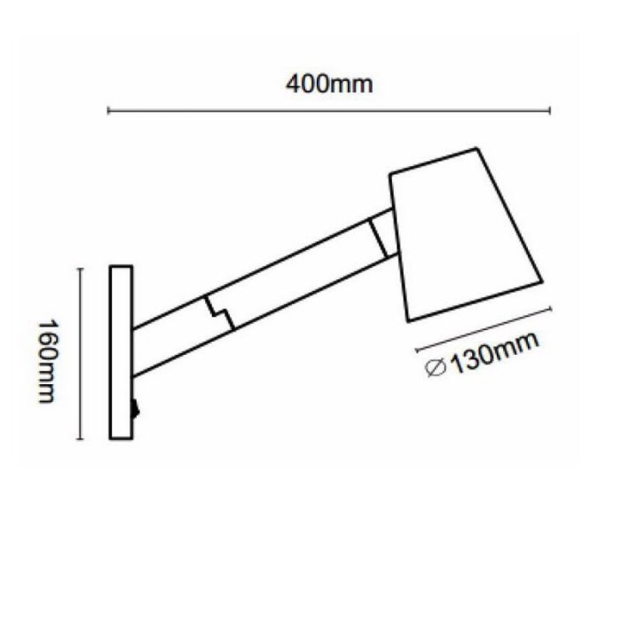 Moderne wandlamp Mizuko, Zwart