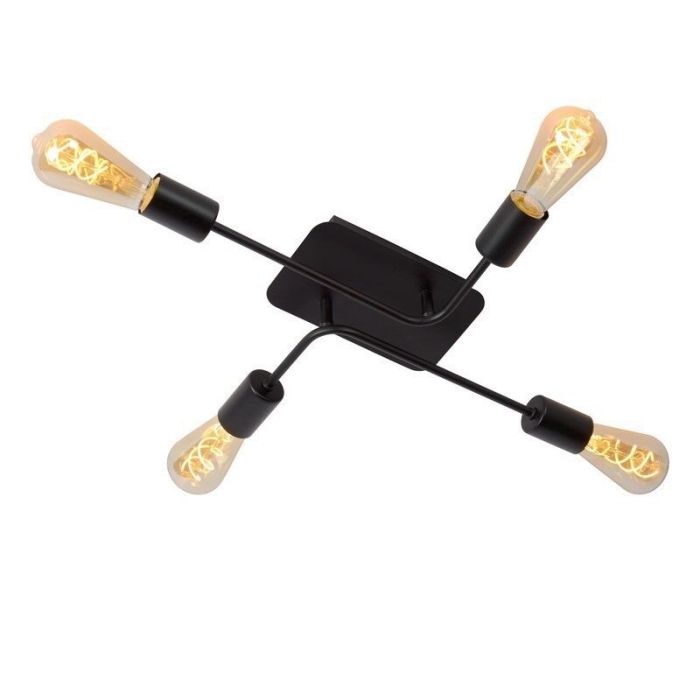Moderne plafondlamp Lester, Zwart