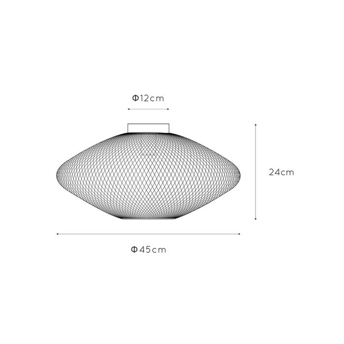 Gouden plafonniere Mesh, metaal