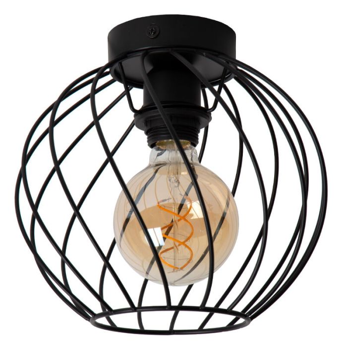 Zwarte plafondlamp klassiek, Danza