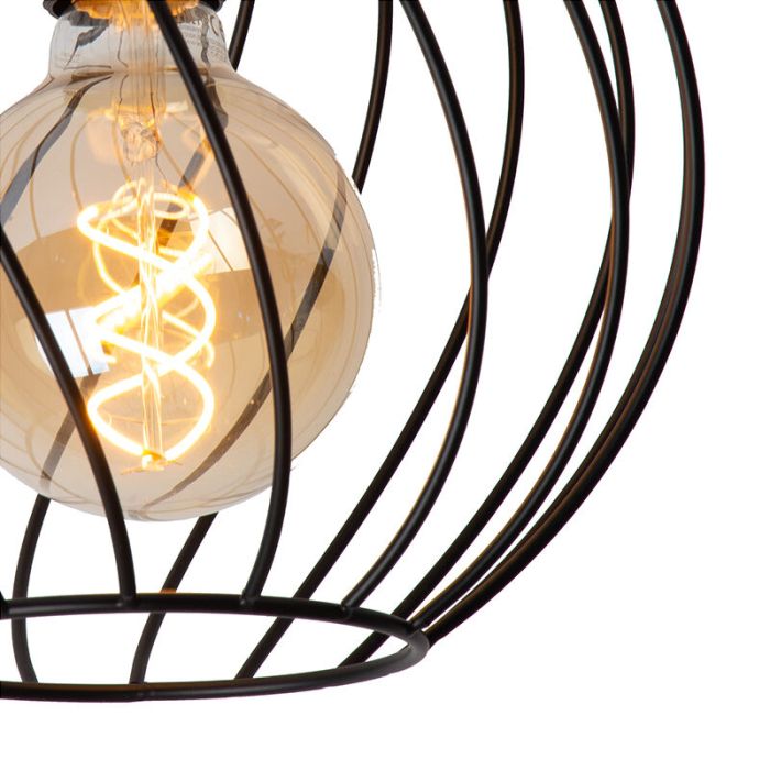 Zwarte plafondlamp klassiek, Danza