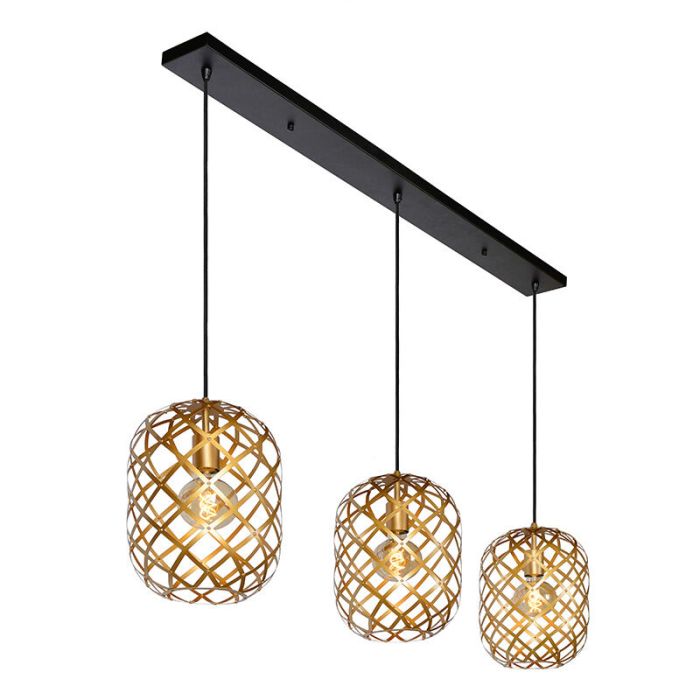 Gouden hanglamp modern, Wolfram