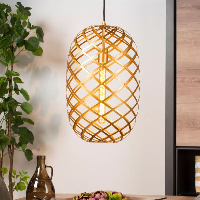 Gouden hanglamp Wolfram, metaal
