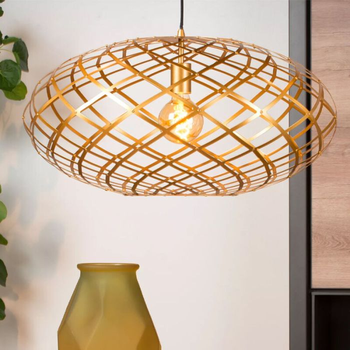 Gouden hanglamp Wolfram, metaal