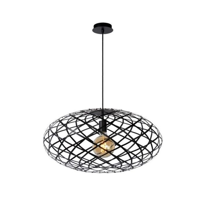 Moderne hanglamp Wolfram, Zwart