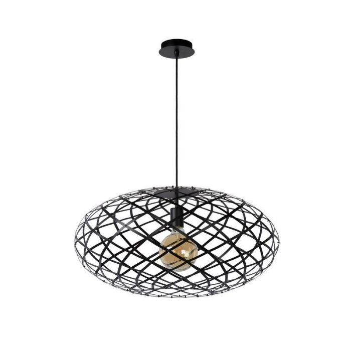 Moderne hanglamp Wolfram, Zwart