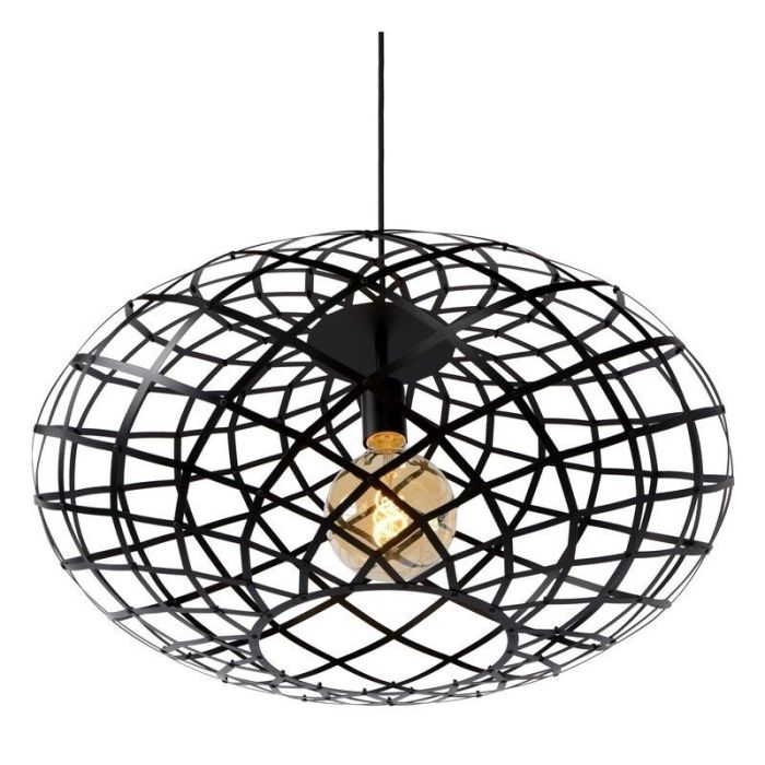 Moderne hanglamp Wolfram, Zwart
