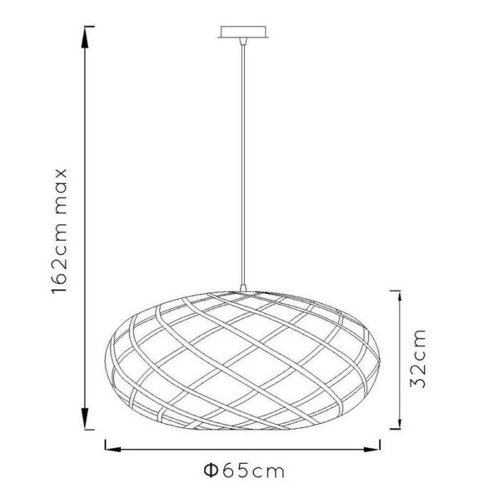 Moderne hanglamp Wolfram, Zwart