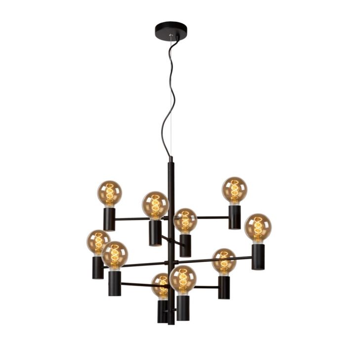 Zwarte hanglamp Leanne, metaal